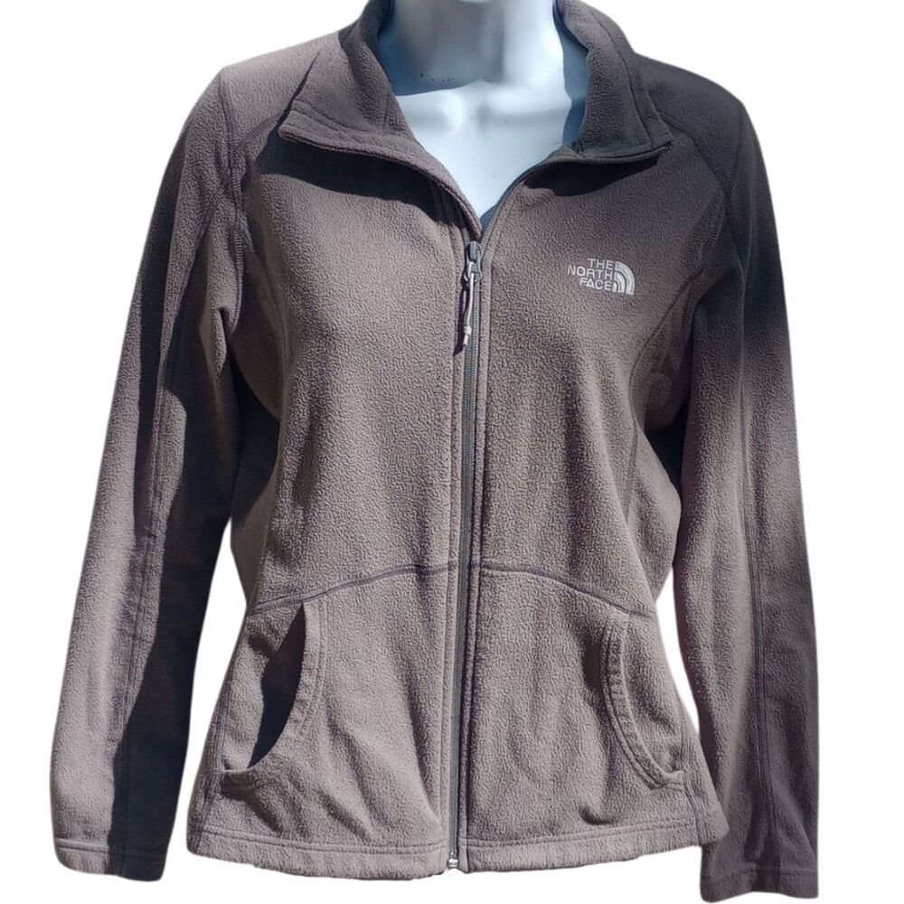Women's Medium Gray The North Face Full Zip Sweater Fleece Jacket Outdoor Hiking